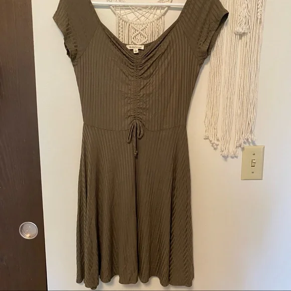 olive green dresses for juniors Girls' Olive Green Heart Twirl Dress main image 1